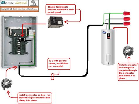 wiring up a hot water heater 